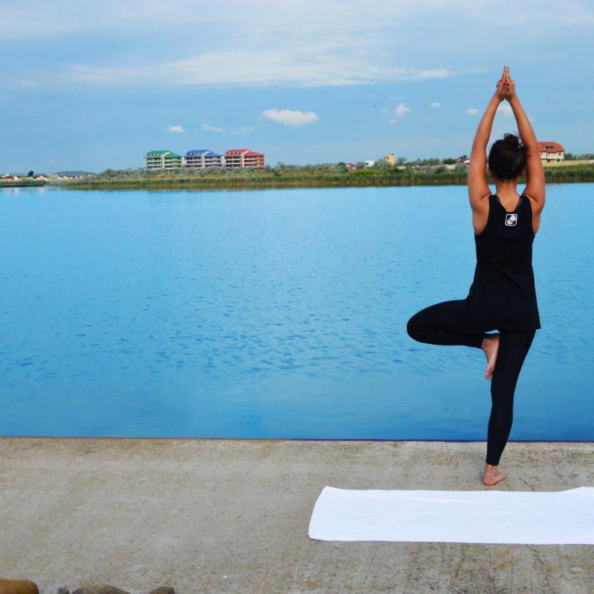 Yoga at Mamaia Beach