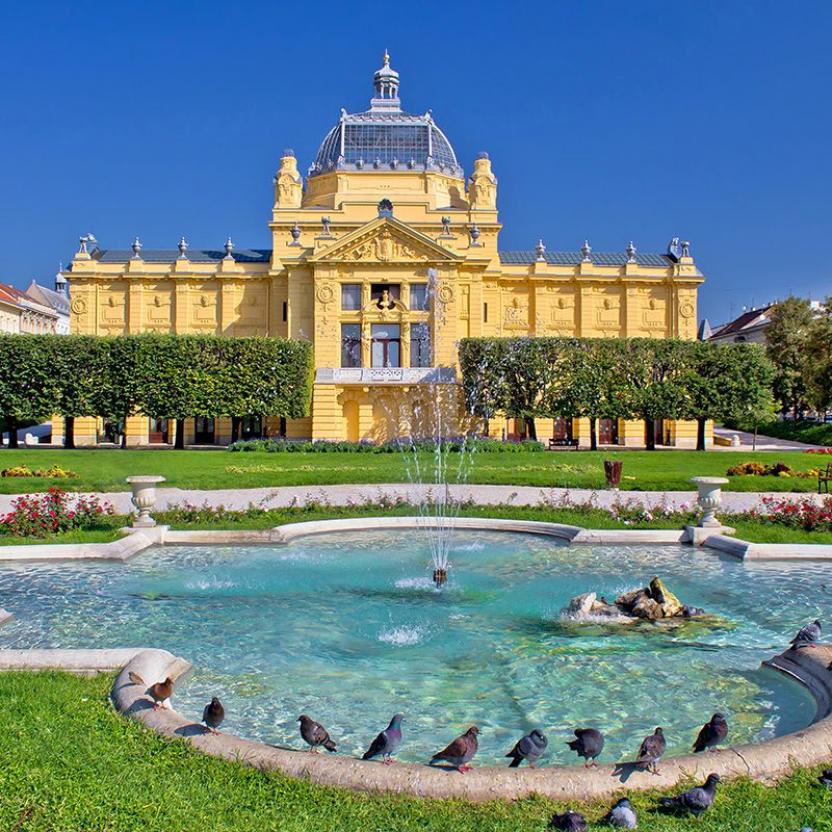 Art Pavilion on Tomislav Square in Zagreb