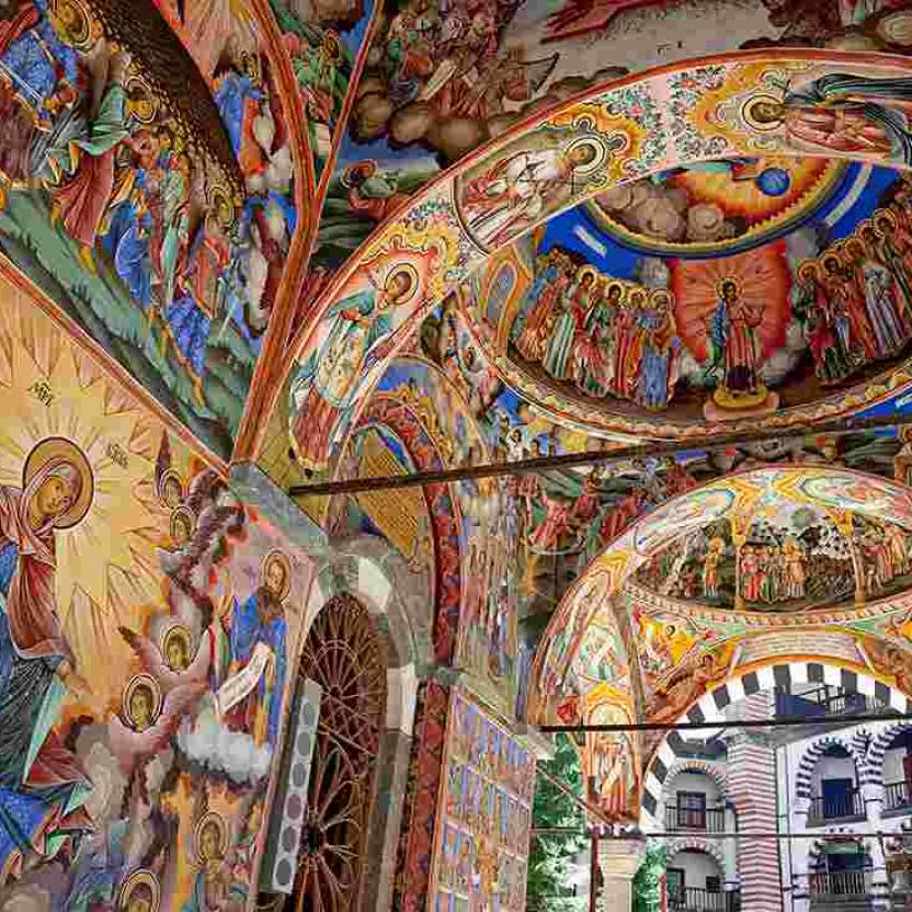 Bulgaria Rila Monastery Interior Fresco