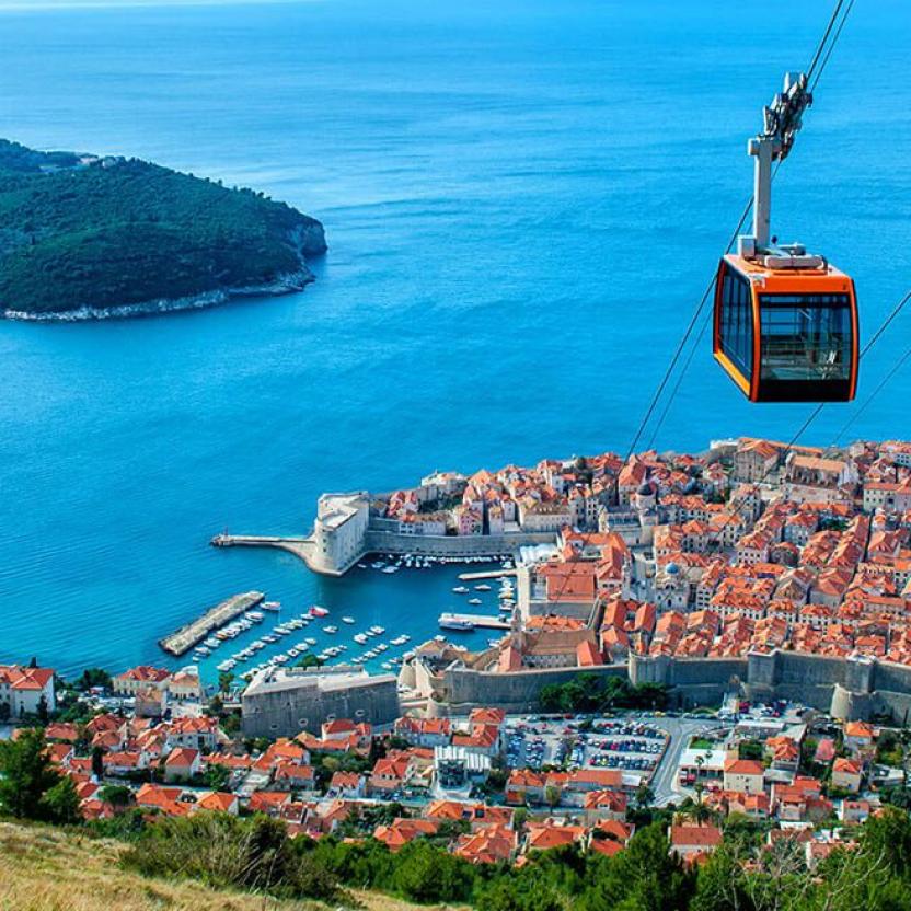Cable Car connecting Dubrovnik and Srđ