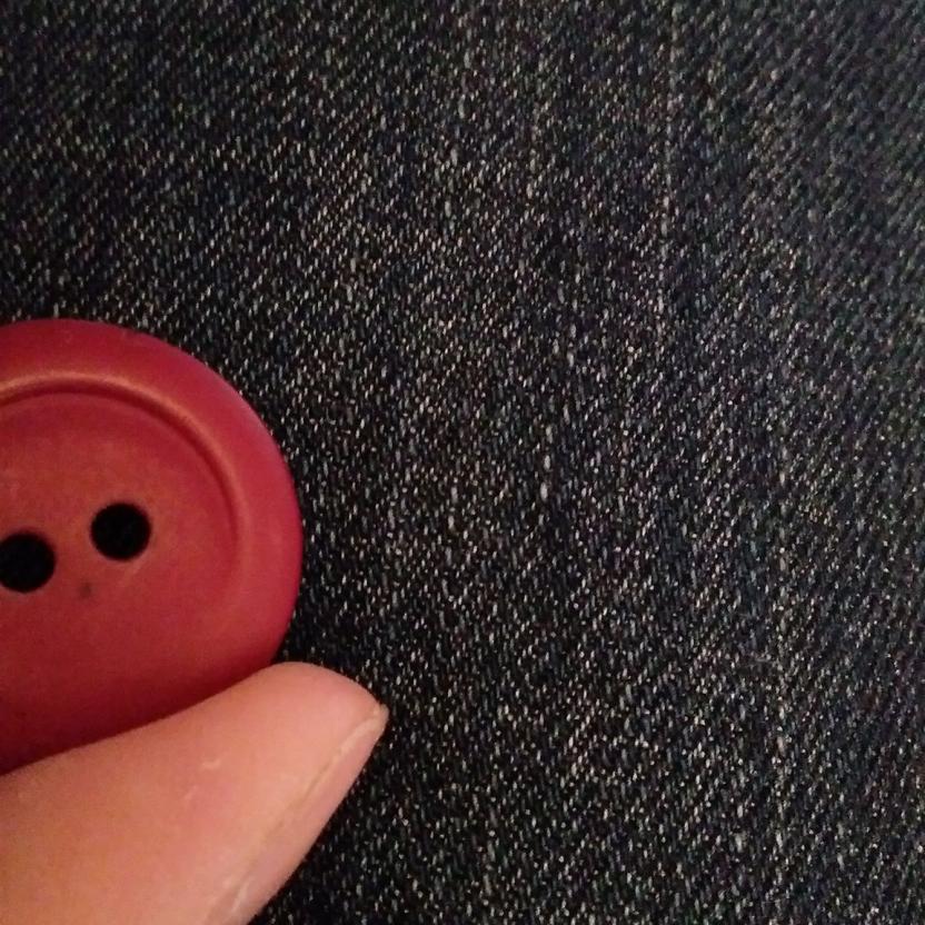 BIG BERRY button on a Dark Fabric