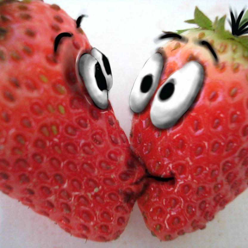 Strawberries in love