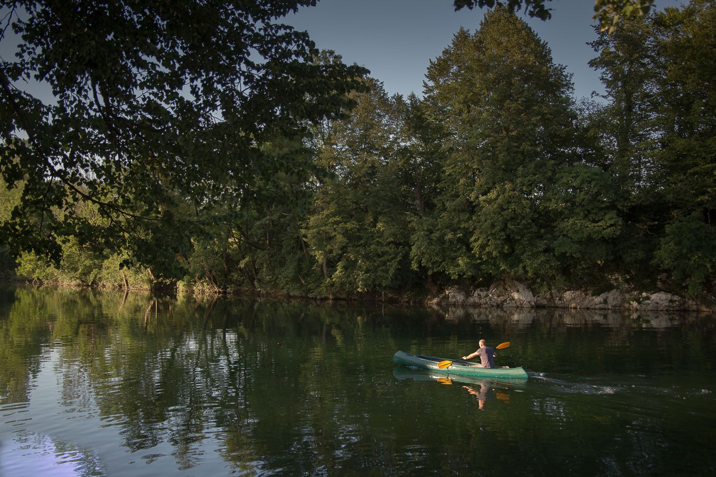 Calm water canooing