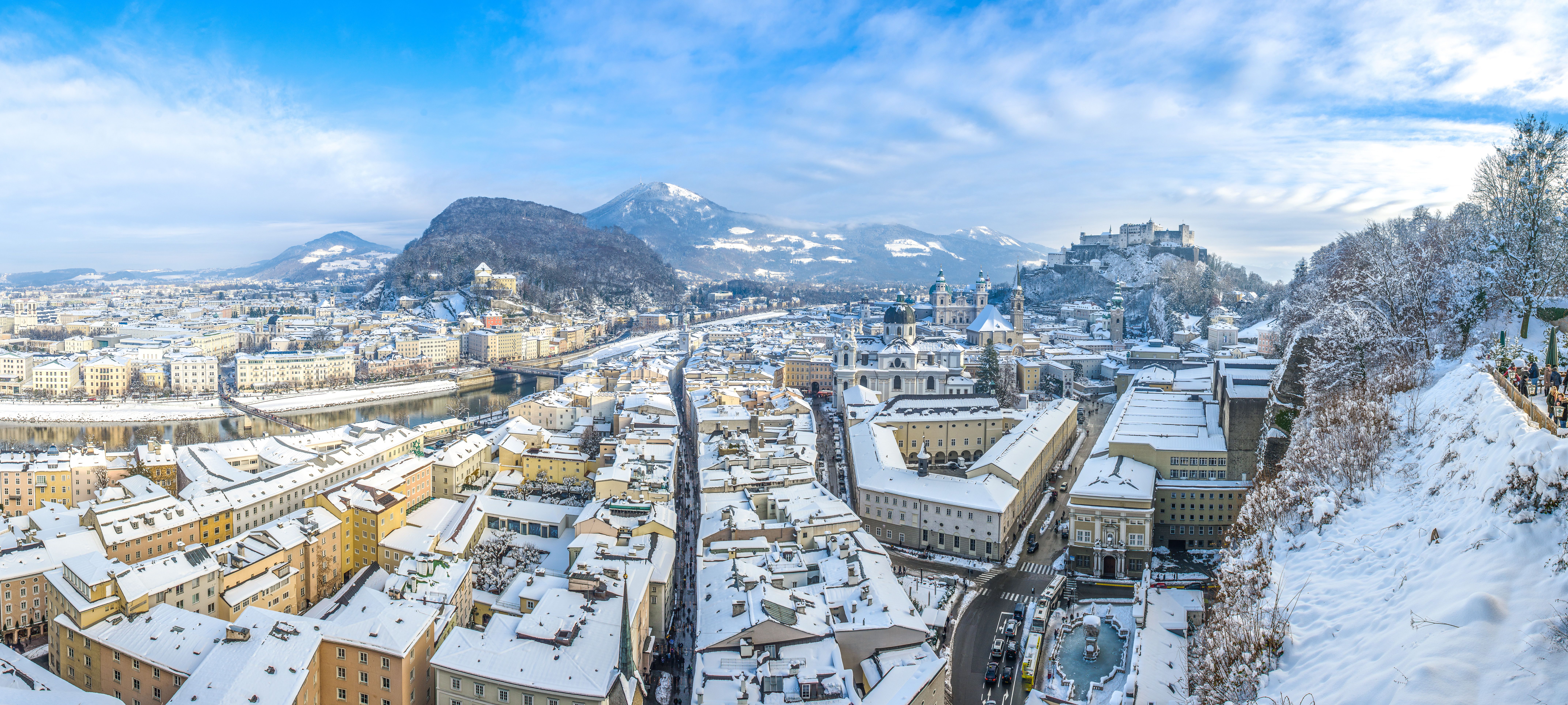 Winterliches Salzburg Panorama